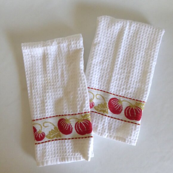 NEW DEVILLA BRAND TOMATO VINE 100% COTTON CLOTH DISH TOWEL SET - Picture 1 of 6